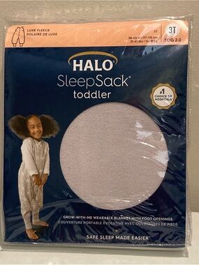HALO SleepSack Toddler Luxe Fleece Pajamas - Light Gray